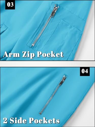 TACVASEN Bomber Jacket Men's Lightweight Jackets Casual Jackets Fall Winter Windbreaker Light Fall Bomber Jacket with Inner Pockets