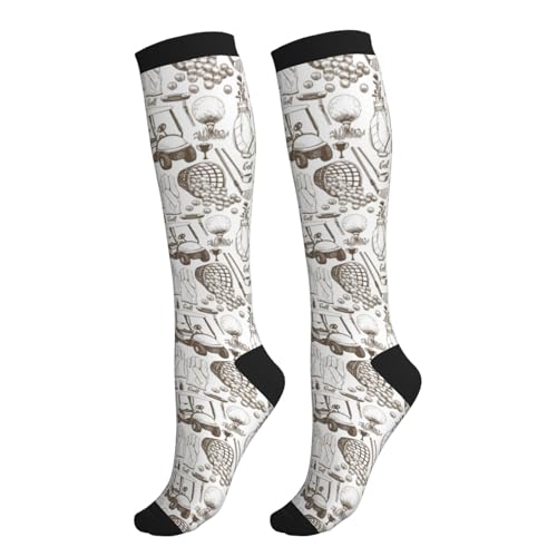 bassyil Golf Fun Compression Socks & Men Circulation 15-20