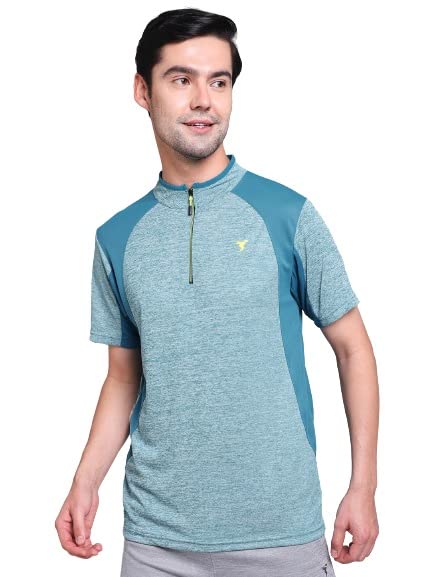 Image of TECHNOSPORT Men's Polyester Slim Fit T-Shirt