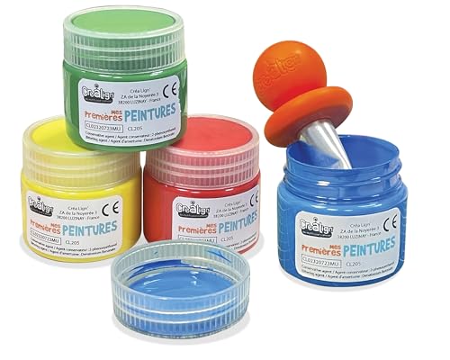 Créa Lign' | Mes 1ères peintures | 12 mois+ | 4 pots lavables non coulantes – vue 2