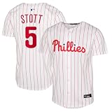 Outerstuff Bryson Stott Philadelphia Phillies #5 MLB Kids Youth Boys 4-20 White Home Player Jersey - Large 14/16