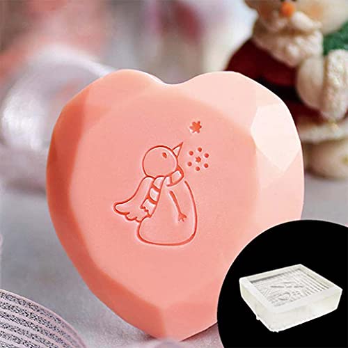 FEILINKA Sello de jabón hecho a mano Suministros de fabricación de jabón orgánico natural Fiestas de Navidad Tarjetas de invitación Herramientas Capítulos de resina Cover