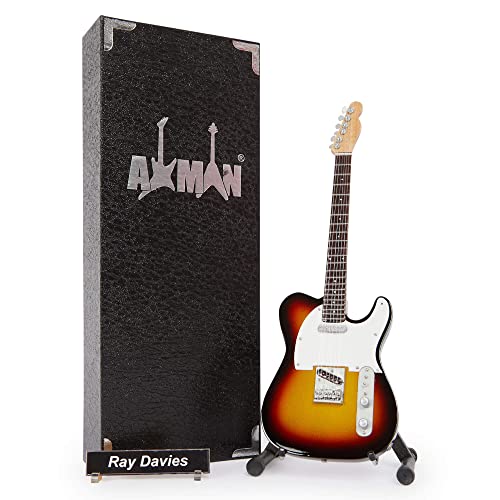 Ray Davies (The Kinks) – Réplique de guitare miniature - Les Beatles, Paul McCartney, John Lennon, RIngo Starr, George Harrison Ray Davies (The Kinks) – Réplique de guitare miniature