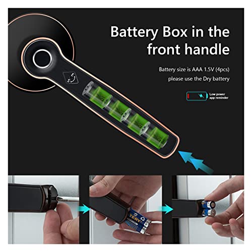 Serrure d'empreinte digitale biométrique blanche TTlock avec clé de secours - 6