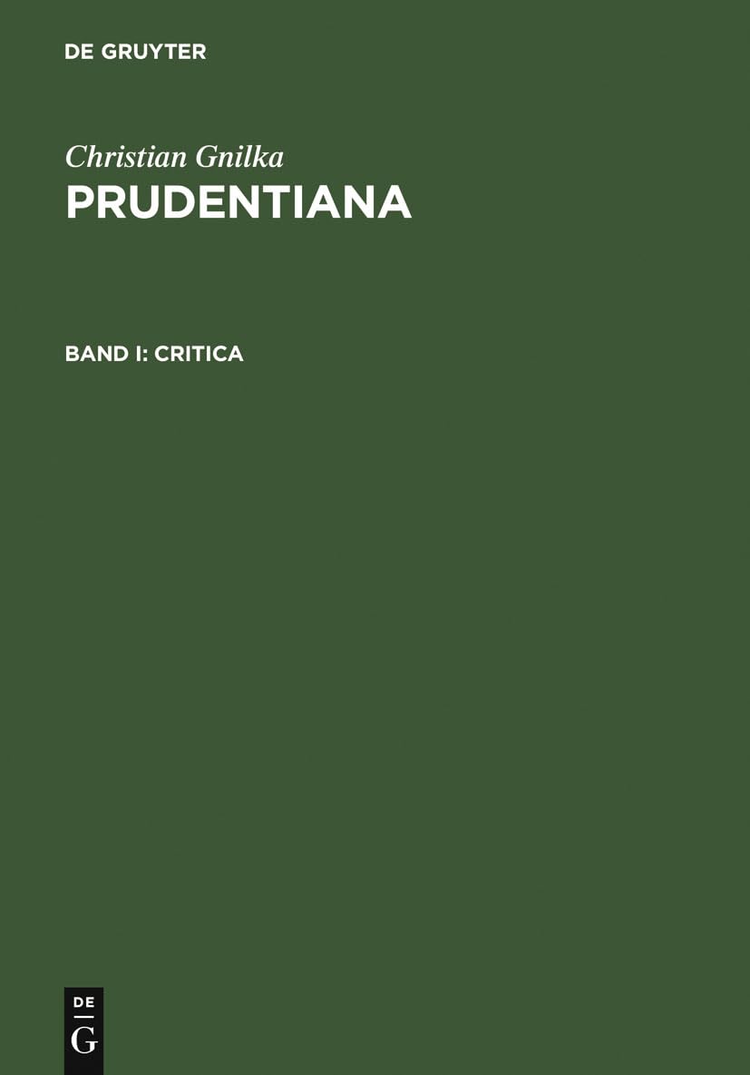 Critica (Prudentiana) (German Edition)