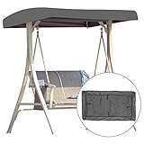 Sonnendach für Hollywoodschaukel Ersatzdach,Universal Dachbezug Dachplane für Gartenschaukel,Ersatz Sitzflache 2/3 Sitzer Überdachung für Gartenstuhl Wasserdicht aus 210D-Oxford-Gewebe