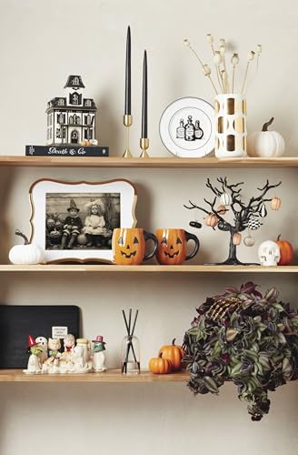 Image of Lenox Halloween Figural Pumpkin Porcelain Mug Set for 4, 20oz