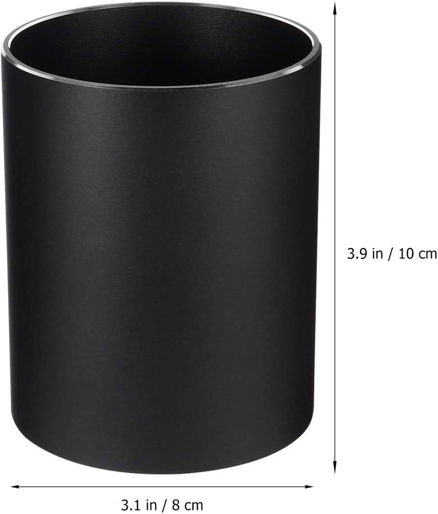 Porte-stylo Pot à crayons Fournitures de bureau Organisateur de stockage Conteneur de bureau Topper Bureau Topper Porte-stylo en alliage d'aluminium Porte-crayon rond Porte-gobelet Stylo Organisateur