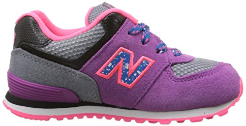 Image of New Balance Kid's 574 V1 Sneaker, Grey /Purple, 6 M US Toddler