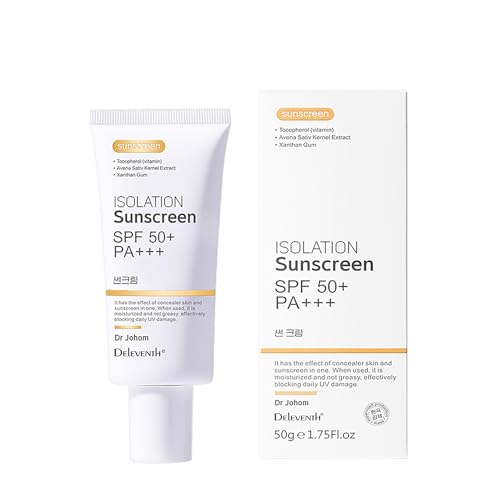 Écran solaire SPF 50+ anti-UV efficace avec formule aqueuse ultra légère de 50g