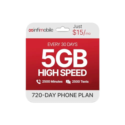 $15/Month | Infimobile Prepaid Plan: 24 Months| 5GB High-Speed Data Per Month | 2500 Minutes and 2500 Text| Prepaid Plan Service SIM Card | Nationwide Coverage | 4G, 5G V-Network by Infimobile - Image 6
