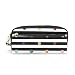 Produktbild Ahdyr Bleistiftetui Streifen Tupfenmuster PU Leder Bleistiftbeutel Reißverschluss Stiftbeutelhalter Student Stationary Cosmetic Makeup Bag