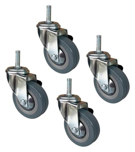 GBRJUYF Heavy-Duty Lockable Swivel Caster Wheels Set of 4, 800 lbs Capacity, Noise-Free Trolley Wheels for Furniture, Office, Cart, Dolly, Easy Mobility