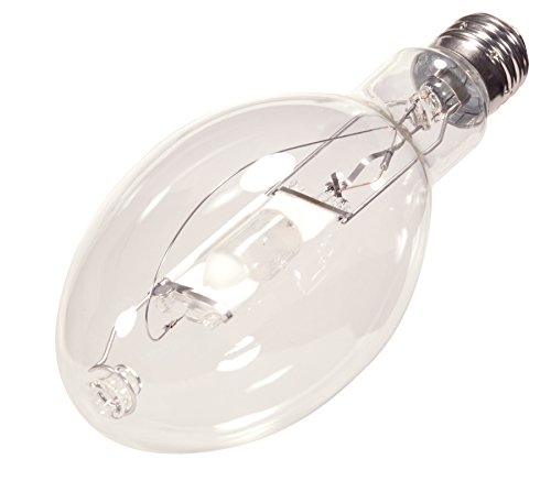 Satco S5833 400W Metal Halide HID Lamp, Probe Start, 4000K Cool White, 36000 Lumens, Clear, Mogul Base, ED37, 360 Degree Beam Angle, 15000 Hours, Rated for Enclosed Fixtures, Dry Location (6 Pack)