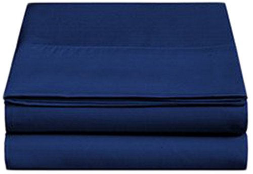 4U LIFE 2 Piece Flat Sheet Ultra Soft and Comfortable Microfiber, Full, Navy