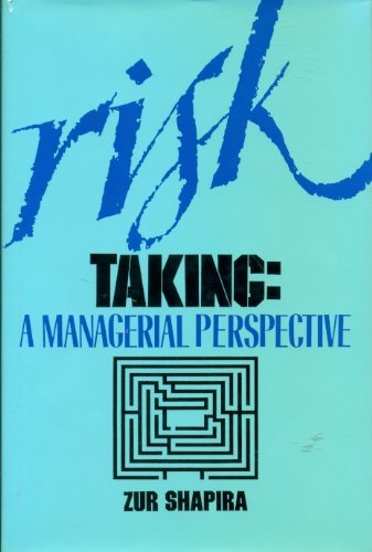 Risk Taking: A Managerial Perspective 087154766X Book Cover