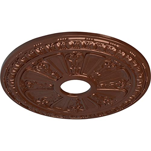 Image of Ekena Millwork CM18RACPS Raymond Ceiling Medallion fits Canopies up to 5 1 /8, Copper Penny