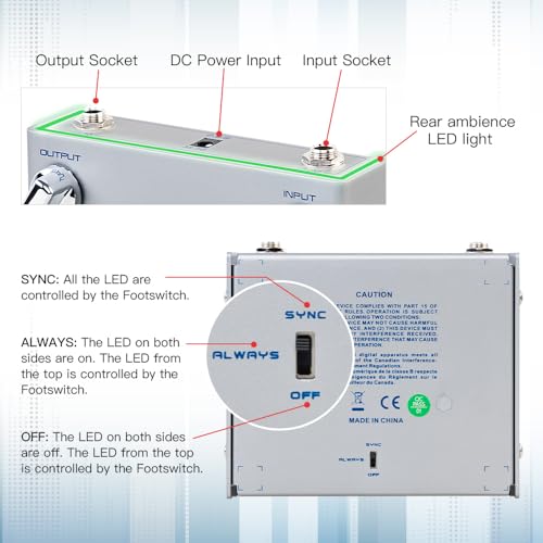 Image of JOYO Studio Compressor Guitar Pedal, Ratio /Attack /Release Control with Gain Reduction Indicator & Independent I /O, True Bypass (AVALLON R-19)
