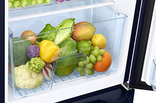 Image of Samsung 183 L 2 Star Digital Inverter Direct-Cool Single Door Refrigerator (RR20C2Z226U /NL, Mystic Overlay Blue, Base Stand Drawer)