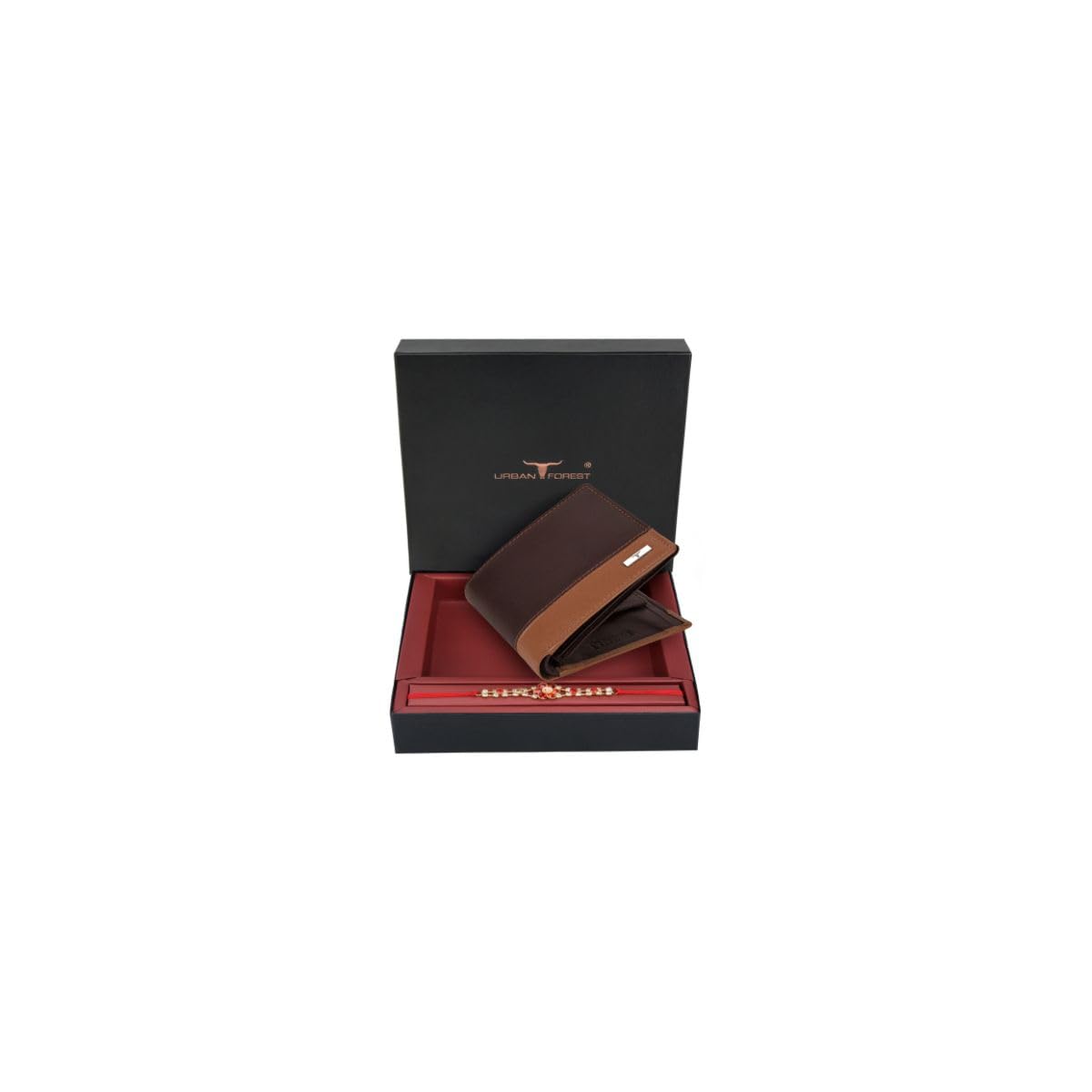 urban forest Rakhi Gift Hamper for Brother - Brown/Cognac Men's Leather Wallet and Rakhi Combo Gift Set for Brother - 4823-picture-40