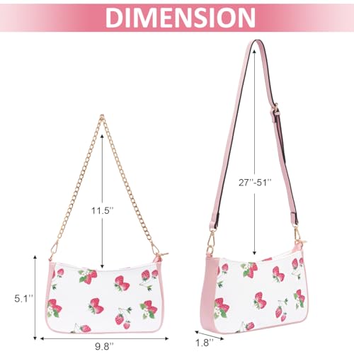 Sunwel Fashion Cute Strawberry Cherry Blueberry Prints Small Shoulder Bag Mini Crossbody Bag for Women4