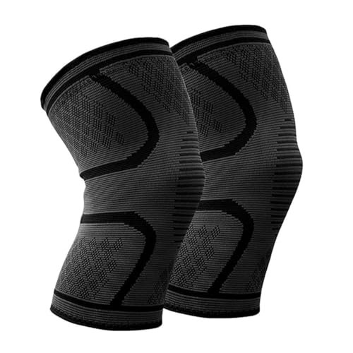 HOCHSTE 2x Knee Support Brace - Compression Knee Sleeves for Men & Women, Arthritis Pain Relief, Sports, Running, Gym, Patella Tendon Support, Ligament Protection, Squats X-Large