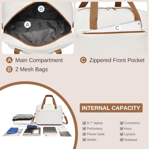 Kono Travel Duffel Bag 24L Under Seat Carry-on Bag White by Kono - Used condition - Image 4
