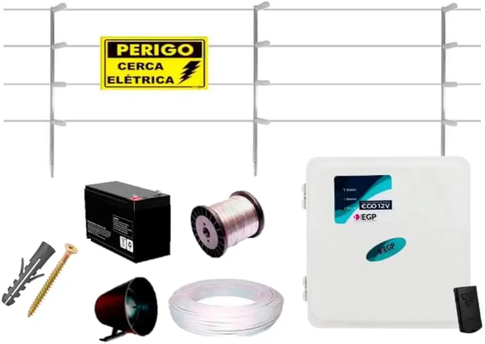 Kit Cerca Elétrica Master 60 Metros Com Eletrificador