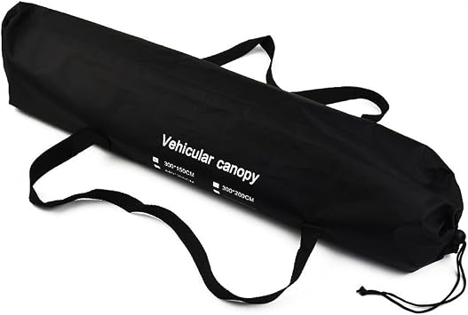 Gdfnmogo SUV Awning Sun Canopy 300X200cm Shelter Adjustable Height 180-200cm Easy Setup 6 Min For Motorhome Van Campervan Black
