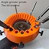 Drill Bit Sharpener, Angle Grinder Drill Bit Sharpener, Power Drill Bit Grinding Attachment, Handheld Drill Bit Sharpener for All Bits, Drill Bit Sharpener for Grinder 2 to 13 mm Drill Bits (Orange)