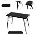 rockible Adjustable Folding Table for Outdoor Use, Ideal for Camping and BBQ, Black