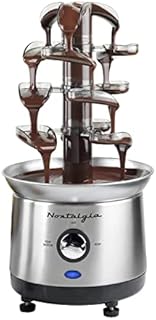 Nostalgia 4 Tier Electric Chocolate Fondue Fountain Machine for Parties - Melts Cheese, Queso, Candy, and Liqueur - Dip Strawberries, Apple Wedges, Vegetables, and More - 32-Ounce - Stainless Steel
