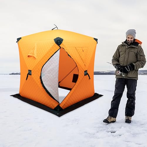 Carpa para pesca en hielo, 1-2 personas, portátil miniatura 5