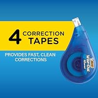 BIC Wite-Out Brand EZ Correct Correction Tape, 39.3 feet, 4-Count Pack of White Fast, Clean and Easy to Use Tear-Resistant Tape Office or School Supplies — image 4