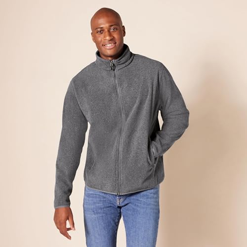 Image of Amazon Essentials Men's Full-Zip Polar Fleece Jacket, Warm, Soft with Zippered Pockets for Cold Outdoor Weather (Available in Big & Tall)