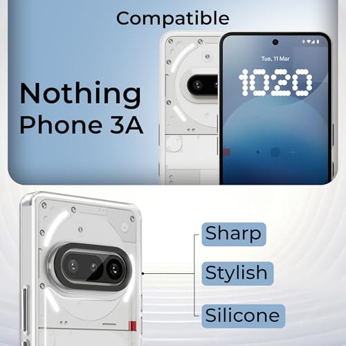 Image of A rtistque Ultra Stylish Back Cover Case for Nothing Phone 3a 5G | Premium Shockproof TPU | Protective Design | Nothing Phone 3a Back Cover - White