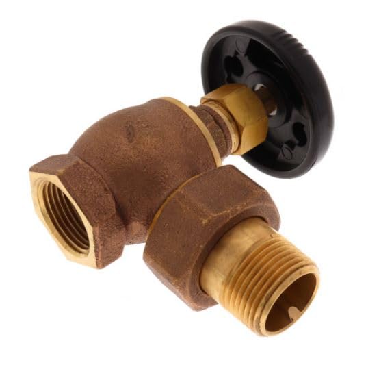 Steam Radiator Valve; Air Vent Temperature Control; 3/4 in. FIP x Male Union; Brass