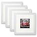 Ohbingo 8 x 8 Picture Frame White Photo Tabletop Frames Stand Set of 4 Pictures 4x4 Mat 8x8 Without Mat Table Wall Decoration