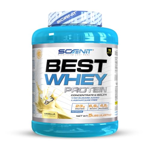 Batidos de Proteinas - Best Whey Protein - Batido proteinas - Batidos proteinas - Proteína whey - Proteina whey - Proteina isolada - Proteinas para masa muscular (2,27 kg, Vainilla)