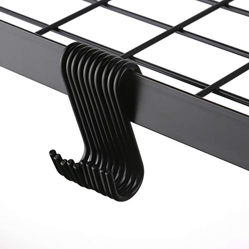 KES 30-Inch Pot Rack 2 Tier Pan Rack for Kitchen Wall Mounted Pot Organizer with 12 S-Hooks Heavy-Duty Matte Black, KUR218S75B-BK