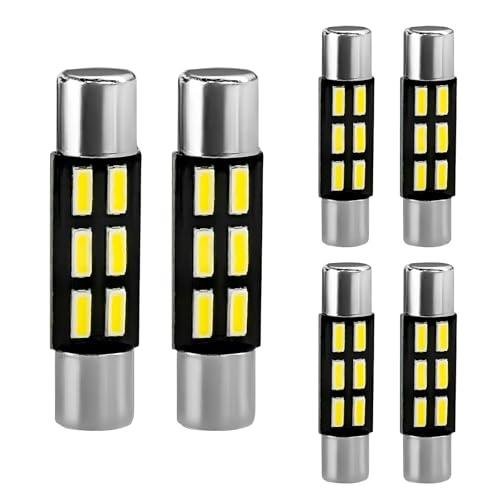 Sun Walker 6 PCS 28mm 29mm Festoon LED Car Bulb,