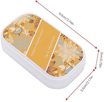 Stamp Pad, Ink Pads High Capacity Metal Color DIY Hand Stamping Ink Craft for DIY Coloring Stamps Book Paper Wood Fabric(Rocket Golden Red)