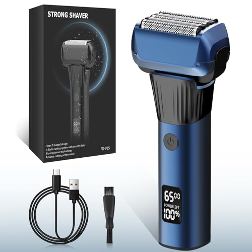 Electric Razor for Men, 5-Blade Foil Shaver, 2-Speed