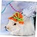 GANAZONO Mini Hamster Hat with Adjustable Strap Hand Knitted Tiny Pet Hat for Small Animals Cute Costume Accessory for Reptiles and for Photoshoots and Parties