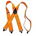 Hold-Ups Hunter Orange 2" Wide Work Suspenders with Composite Plastic Gripper Clasp