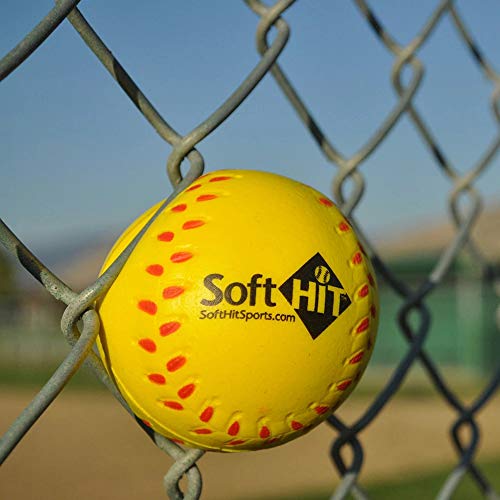 Soft Hit Soft Baseball/Softball Training Foam Ball (12 Pack, Yellow) #TOP2