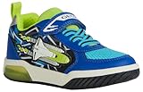 Geox J INEK Boy B Sneaker, ROYAL/Lime, 27 EU