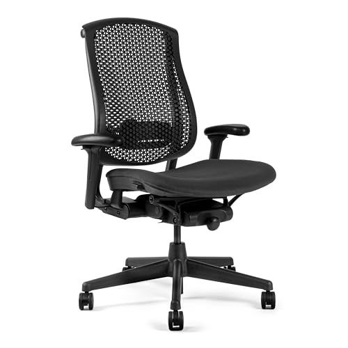 Image of HM Celle Chair Renewed Cellular Suspension Back & Seat, Harmonic Tilt, Passive PostureFit | 350 lbs Capacity, Adjustable Lumbar, Durable Design, 12-Year Warranty.