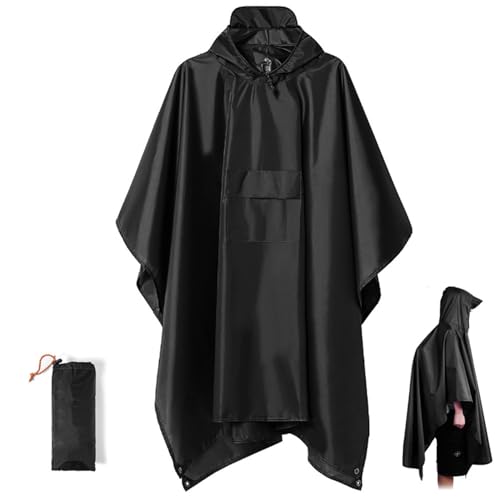 Ponchos de pluie imperméables 3 en 1 avec tapis de sol et auvent