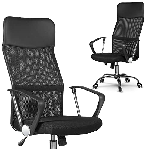Fauteuil de bureau en maille Sofotel Sydney Noir au design moderne épuré